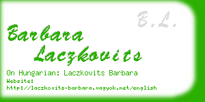 barbara laczkovits business card